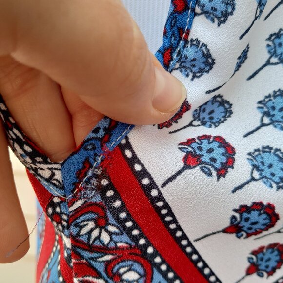 chm Multicolor Mini Halter Dress Red White Blue Patriotic Memorial Day - Picture 8 of 12